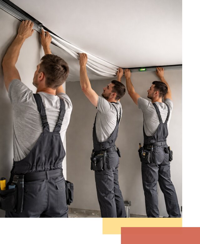 Теневые натяжные потолки в ельце: монтаж и отделка быстро и качественно