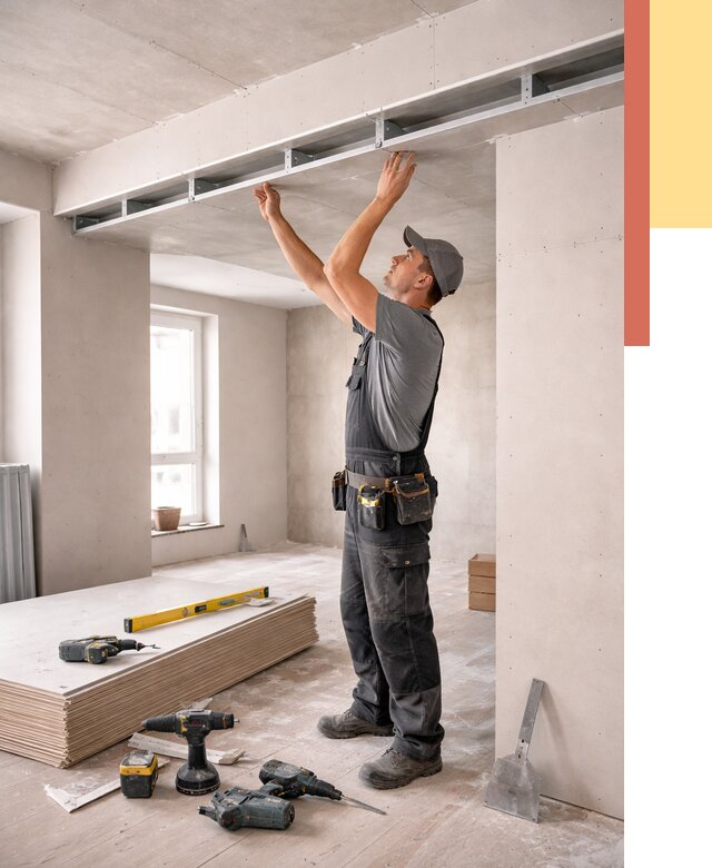 Потолок из гипсокартона с нишей в ельце от 1284 руб. под ключ | ОТДЕЛОЧНИК-Елц