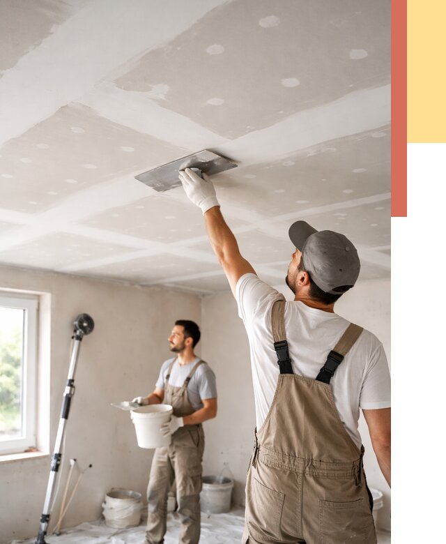 Шпаклевка потолка из гипсокартона в ельце от 3286 руб./м2 — услуги под ключ | ОТДЕЛОЧНИК-Елц