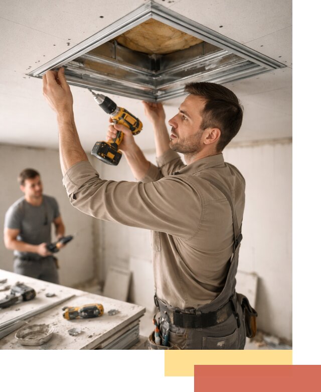 Монтаж люка в потолок из ГКЛ в ельце