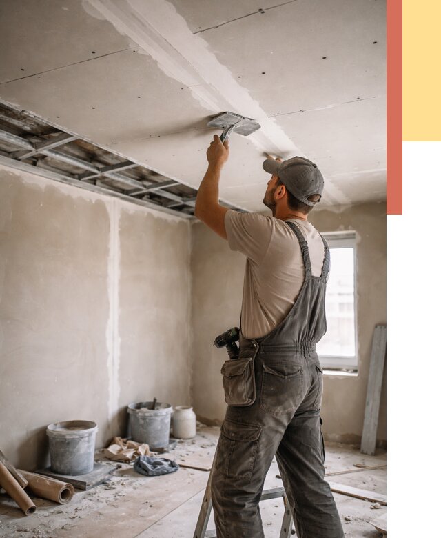 Ремонт потолка из гипсокартона в ельце от 667 руб./м² — быстро и недорого | ОТДЕЛОЧНИК-Елц
