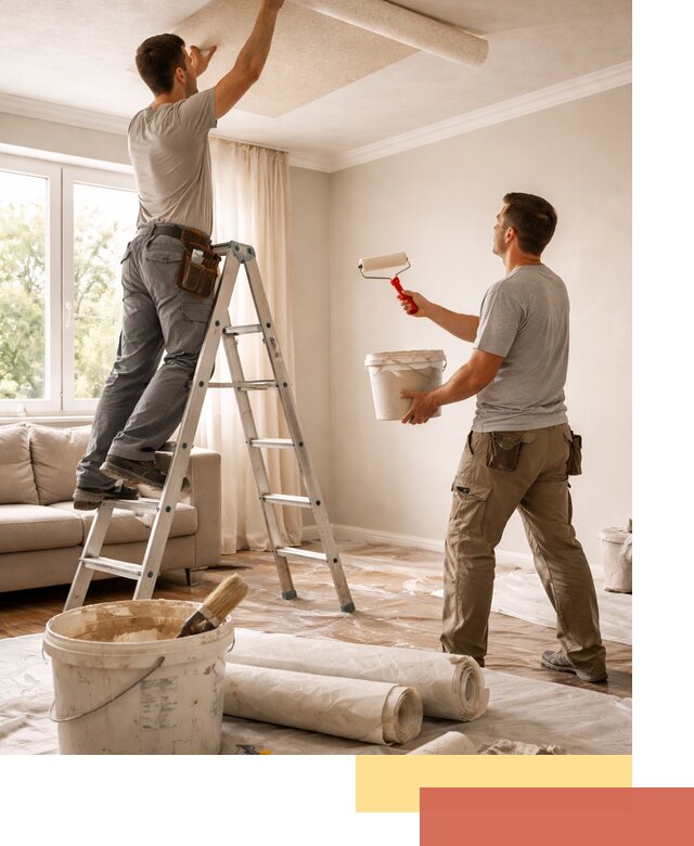 Поклейка обоев на потолок в ельце — качественно и быстро