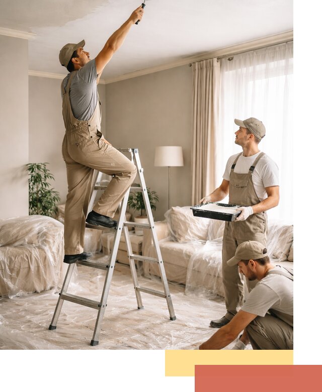 Покраска потолков акриловой краской в ельце качественно и быстро