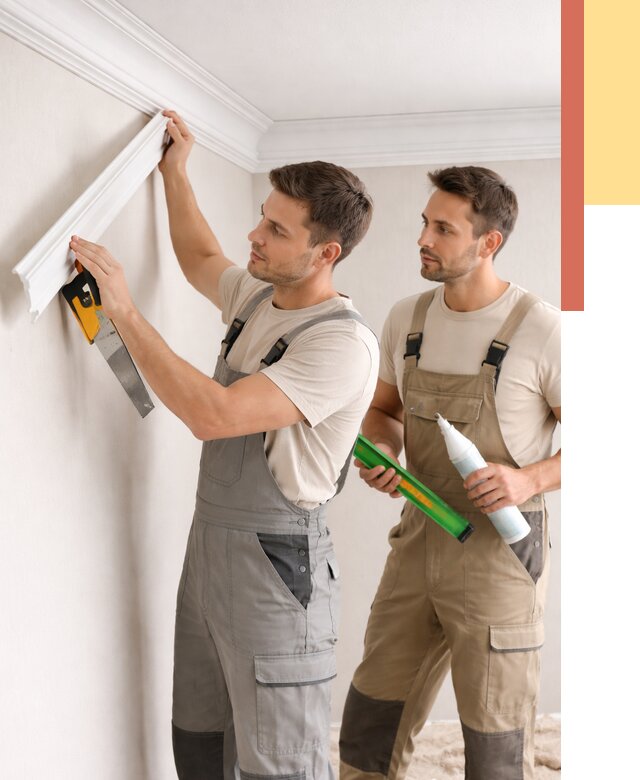 Монтаж потолочного плинтуса в ельце от 2362 руб. — быстро и недорого | ОТДЕЛОЧНИК-Елц