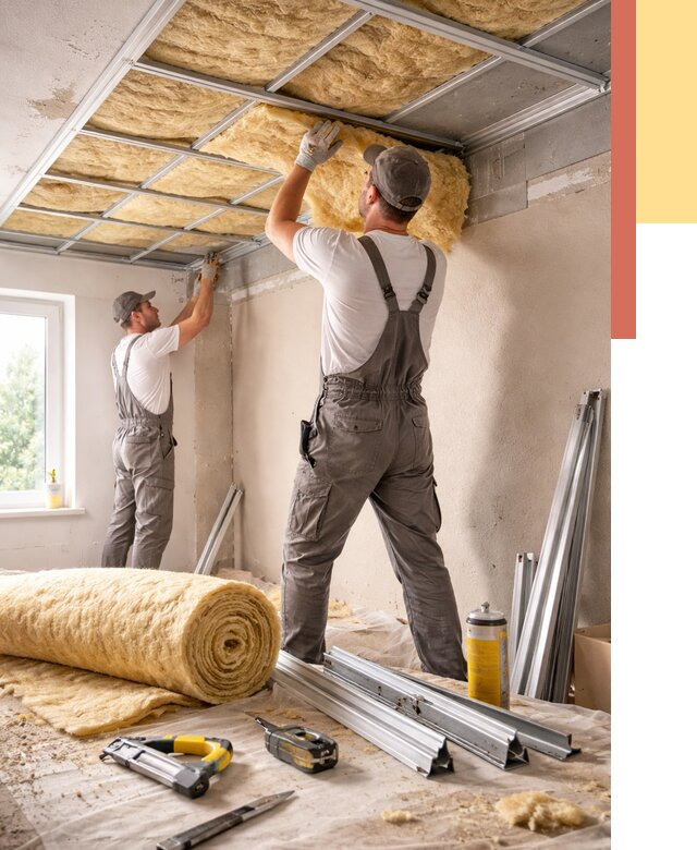 Утепление потолка в ельце от 7393 руб/м2 — недорого, быстро, под ключ | ОТДЕЛОЧНИК-Елц